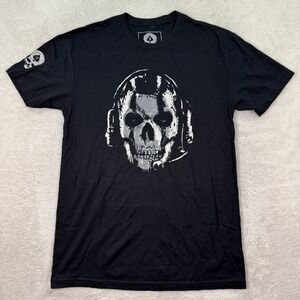 NEW Zero Foxtrot T-Shirt Mens Small Black Skull Skeleton Tactical Headset Comms